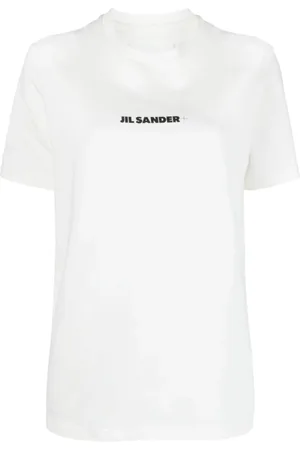Jil Sander Koszulki, Kobieta, Biały, S, Bawełna, Stylowe T-shirty i Polo