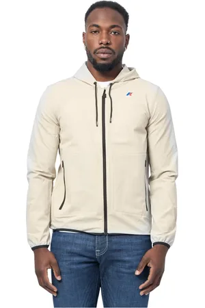 K-Way Kurtki, Mężczyzna, Beżowy, 2XL, Beżowy Sweter Lekka mieszanka bawełny