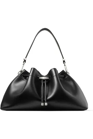 Jimmy Choo Torebki, Kobieta, Czarny, ONE SIZE, Skóra, Czarna Torba na Ramię ze Skóry Cielęcej