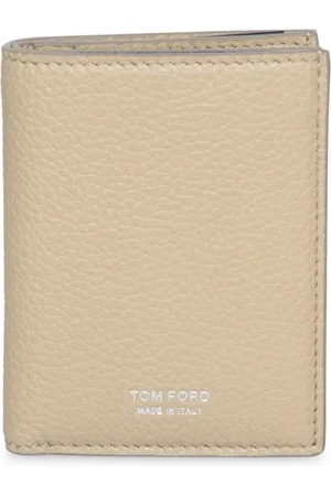 Tom Ford Akcesoria, Mężczyzna, Beżowy, ONE SIZE, Skóra, Skórzany portfel na karty