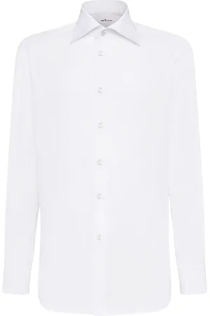 Kiton Koszule, Mężczyzna, Biały, 3XL, Bawełna, Biała koszula bawełniana