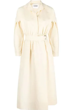 Jil Sander Sukienki, Kobieta, Beżowy, M, Sukienka Midi