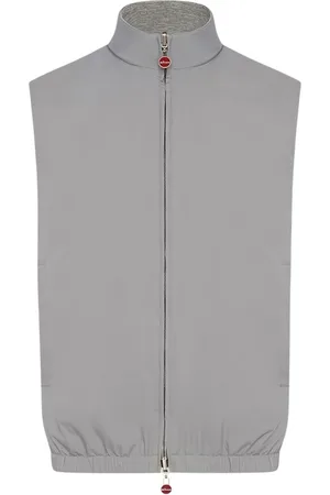Kiton Kurtki, Mężczyzna, Szary, 2XL, Kaszmir, Dwustronna kamizelka jedwabna