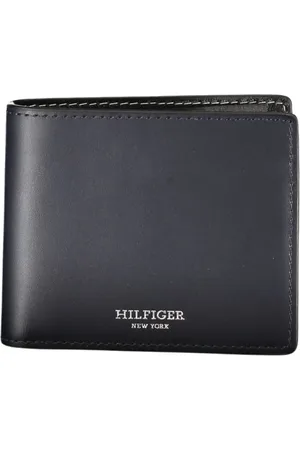 Tommy Hilfiger Akcesoria, Mężczyzna, Niebieski, ONE SIZE, Skóra, Niebieski skórzany portfel