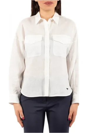 Max Mara Bluzki, Kobieta, Biały, L, Koszula owa