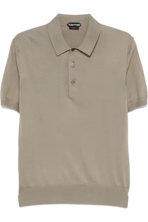 Tom Ford Koszulki, Mężczyzna, Zielony, 3XL, Bawełna, Bawełniana koszulka polo z 3 guzikami