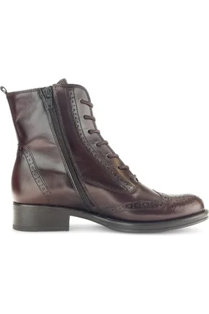 Gabor Buty, Kobieta, brązowy, 35 1/2 EU, Brązowe Skórzane Botki Damskie
