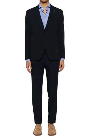 Manuel Ritz Garnitury, Mężczyzna, Niebieski, M, Niebieska Sukienka Slim Fit Klasyczny Styl