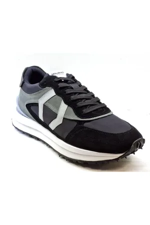 Mikakus Buty, Mężczyzna, Czarny, 40 EU, Czarne Zielone Sneakersy Gumowa Podeszwa