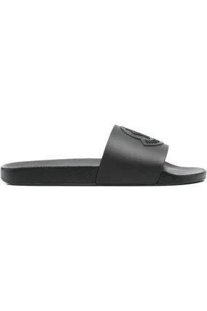 Moncler Buty, Mężczyzna, Czarny, 40 EU, Czarne sandały dla stylowego wyglądu