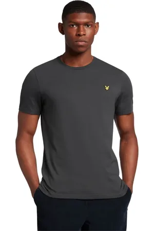 Lyle & Scott Koszulki, Mężczyzna, Szary, 2XL, Zwykła koszulka