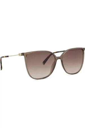 Tommy Hilfiger Akcesoria, Kobieta, brązowy, ONE SIZE, Len, Gradientowe Soczewki Okulary Acetate