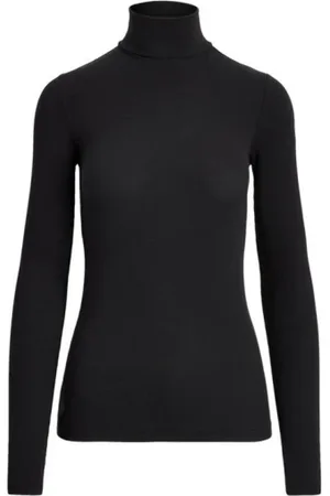 Ralph Lauren Swetry, Kobieta, Czarny, M, Stylowy Sweter z Golfem