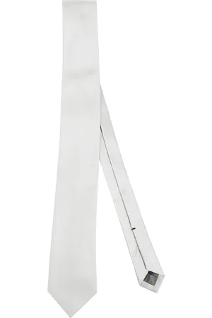 Errico Formicola Akcesoria, Mężczyzna, Biały, ONE SIZE, Elegancki Jedwabny Krawat