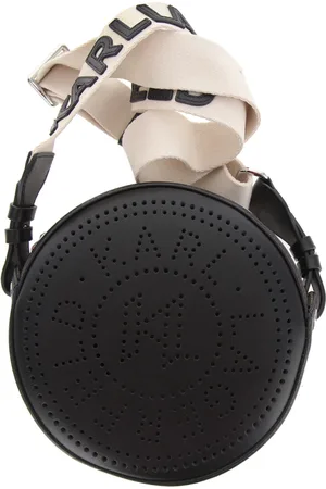 Karl Lagerfeld Torebki, Kobieta, Czarny, ONE SIZE, Skóra, Okrągła torebka listonoszka Circle Round