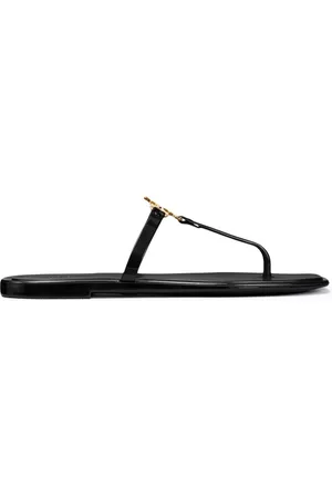 Tory Burch Buty, Kobieta, Czarny, 36 EU, Klapki na Płaskiej Podeszwie TPU