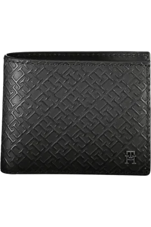 Tommy Hilfiger Akcesoria, Mężczyzna, Czarny, ONE SIZE, Skóra, Czarny skórzany portfel