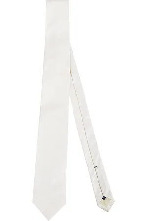 Errico Formicola Akcesoria, Mężczyzna, Biały, ONE SIZE, Elegancki Jedwabny Krawat