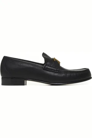 VALENTINO GARAVANI Buty, Mężczyzna, Czarny, 41 EU, Skóra, Mokasyny VLogo Signature