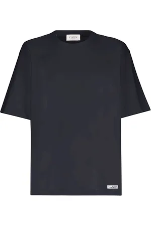 LANEUS Koszulki, Mężczyzna, Czarny, M, Bawełna, T-shirt z logo z dżerseju