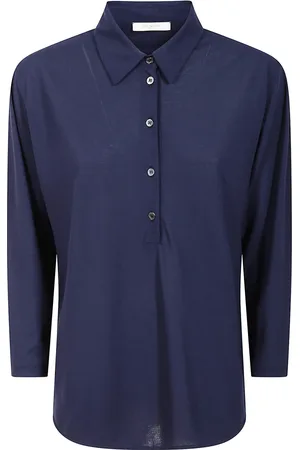 ZANONE Koszulki, Kobieta, Niebieski, S, Granatowy Polo Shirt