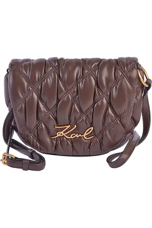 Karl Lagerfeld Torebki, Kobieta, brązowy, ONE SIZE, Poliester, K/Signature Kuilted Crossbody