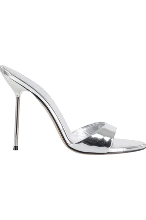 PARIS TEXAS Buty, Kobieta, Szary, 39 EU, Skóra, Eleganckie Czółenka typu Mule