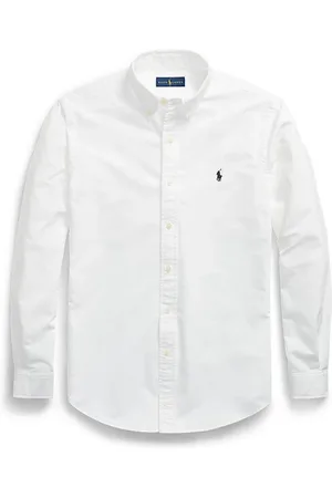 Ralph Lauren Koszule, Mężczyzna, Biały, S, Bawełna, Biała Koszula Długi Rękaw Custom Fit