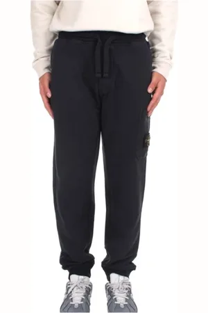 Stone Island Spodnie, Mężczyzna, Niebieski, 2XL, Niebieskie Spodnie Dresowe Regular Fit