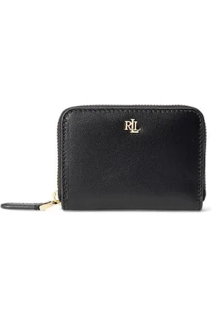 Ralph Lauren Akcesoria, Kobieta, Czarny, ONE SIZE, Czarny Portfel z Kieszenią na Monety