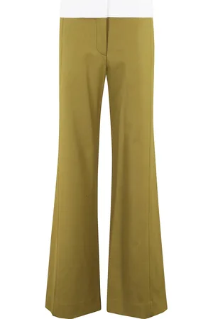 Victoria Beckham Spodnie, Kobieta, Zielony, S, Spodnie z panelem