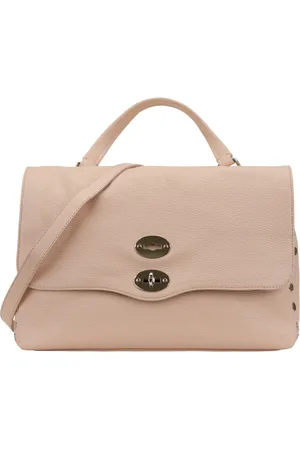 Zanellato Torebki, Kobieta, Różowy, ONE SIZE, Skóra, Skórzana torebka crossbody ze srebrnymi detalami