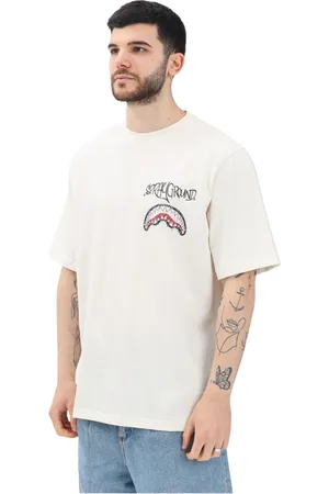 Sprayground Koszulki, Mężczyzna, Biały, L, Biały T-shirt Bear Doodle