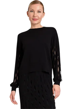 Twin-Set Swetry, Kobieta, Czarny, S, Czarny Komplet Swetrów z Detalem Maglia