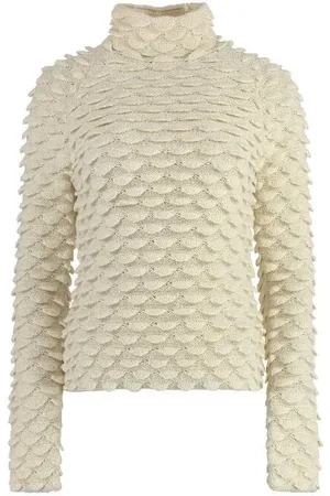 Bottega Veneta Swetry, Kobieta, Beżowy, S, Sweter z Wełny w Nowoczesnym Stylu