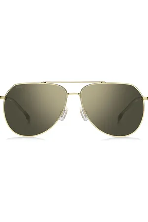 HUGO BOSS Akcesoria, Mężczyzna, Żółty, ONE SIZE, Stylowe Okulary Przeciwsłoneczne z Ochroną UV3