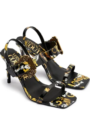 VERSACE Buty, Kobieta, Wielobarwność, 39 EU, Sandały Czarne