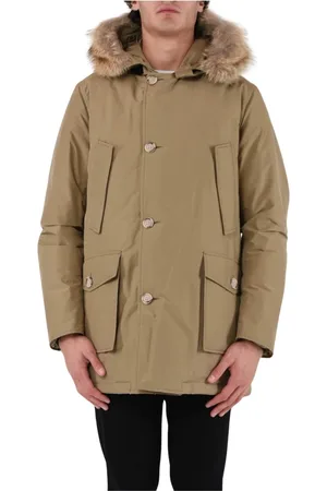 Woolrich Kurtki, Mężczyzna, brązowy, M, Bawełna, Parka Arktyczna z Odpinanym Futrem