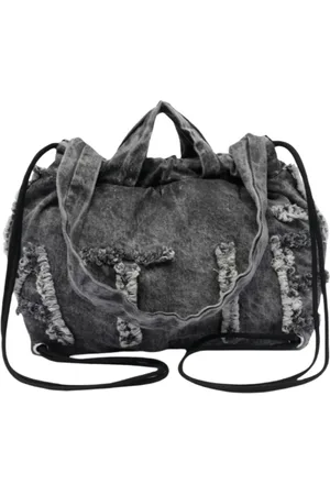 vic matiè Torebki, unisex, Szary, ONE SIZE, Denim, Denim Pleciony Plecak