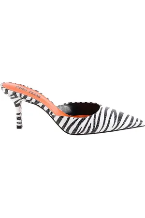PARIS TEXAS Buty, Kobieta, Biały, 39 EU, Skóra, Skórzane klapki Wild Kitty