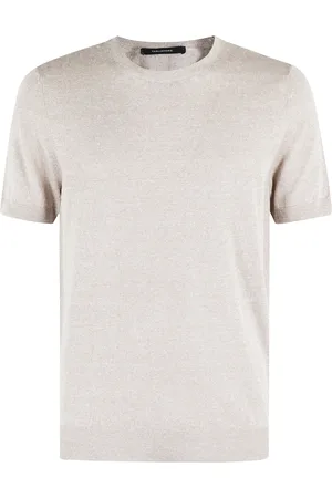 TAGLIATORE Koszulki, Mężczyzna, Beżowy, XL, Girocollo TEE