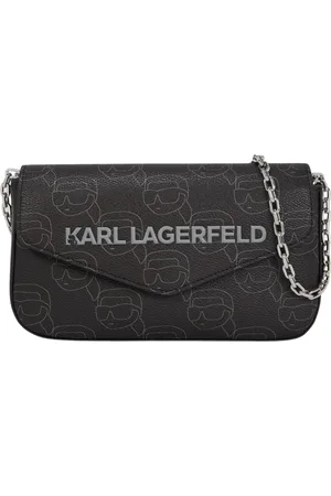 Karl Lagerfeld Torebki, Kobieta, Czarny, ONE SIZE, Skóra, Icon Mono CC Pouch WOC