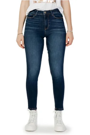 Guess Jeansy, Kobieta, Niebieski, W31 L29, Bawełna, Niebieskie obcisłe jeansy