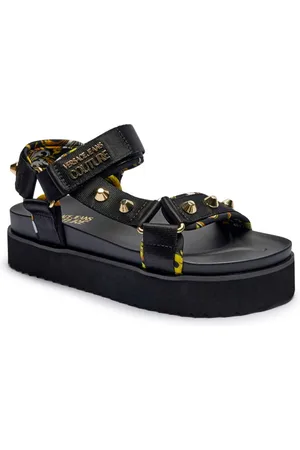 VERSACE Buty, Kobieta, Czarny, 38 EU, Sandały Czarne