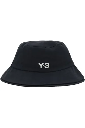 Y-3 Akcesoria, Mężczyzna, Czarny, ONE SIZE, Paskiowany bawełniany kapelusz z ikonicznym wzornictwem