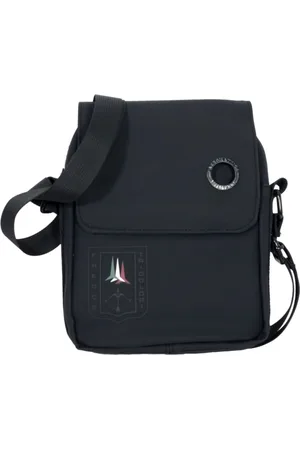 Aeronautica Militare Torebki, Mężczyzna, Czarny, ONE SIZE, Poliester, Torba na ramię z logo Tricolori