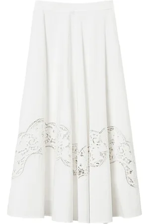 Twin-Set Spódnice, Kobieta, Biały, XS, Bianco Bawełniana Spódnica Stylowy Wygodny Krój