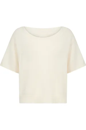 Part Two Swetry, Kobieta, Beżowy, XL, Sweter dzianinowy Eggnog z krótkim rękawem