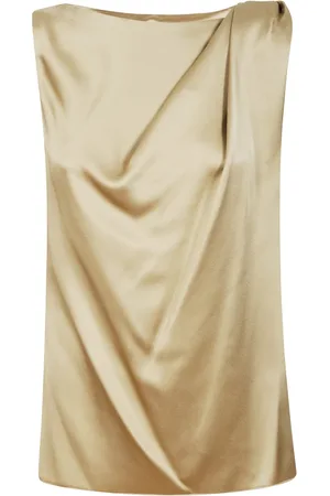 LIVIANA CONTI Koszulki, Kobieta, Żółty, M, Jęczmień Tank Top Bluzka