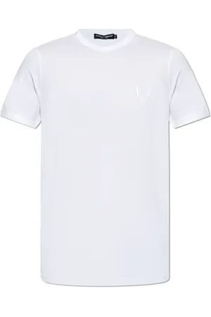 Dolce & Gabbana Koszulki, Mężczyzna, Biały, M, T-shirt z logo
